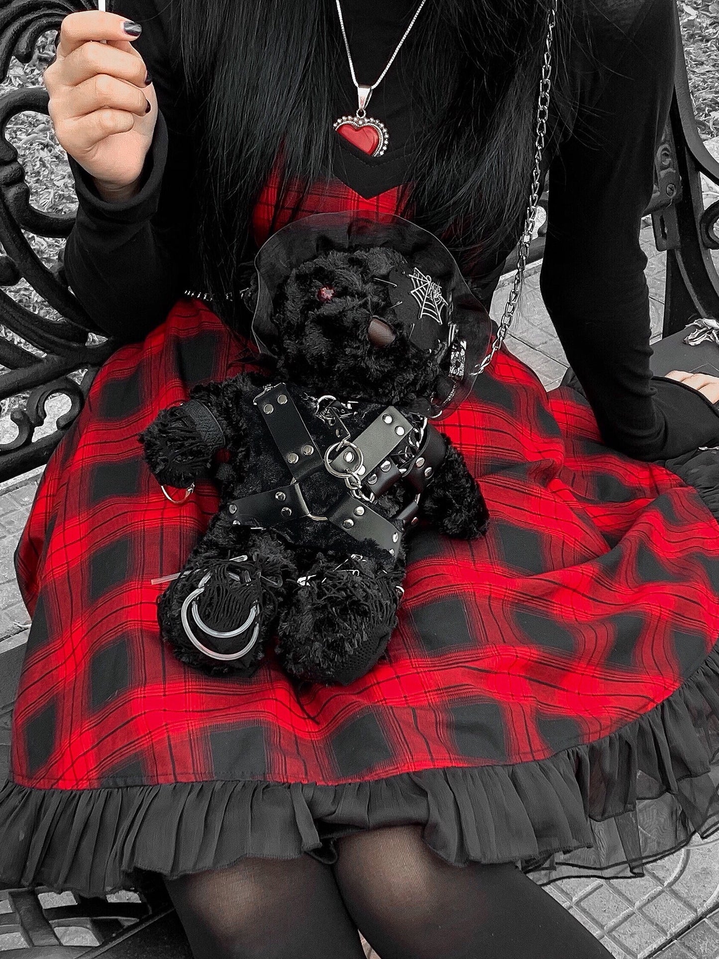 New Hell Goth Bear Lolita Crossbody Bag