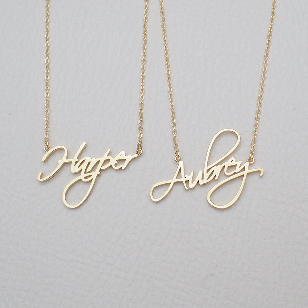 Necklace Alloy Pendant Font Fascinating Pendant Custom Name Necklace Personalized Necklace