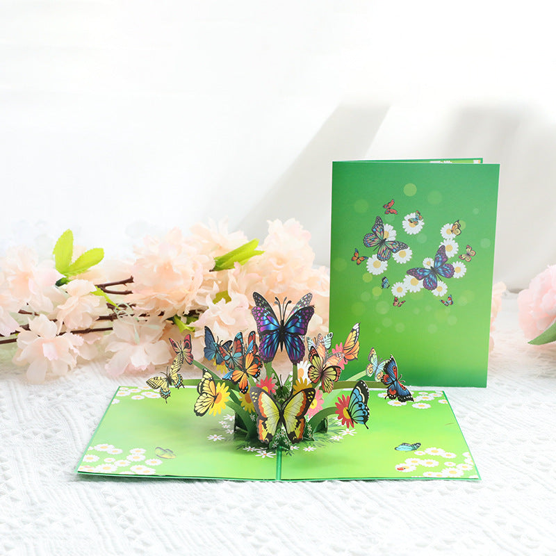 Mother's Day Pop-up Card With Colorful Butterflies