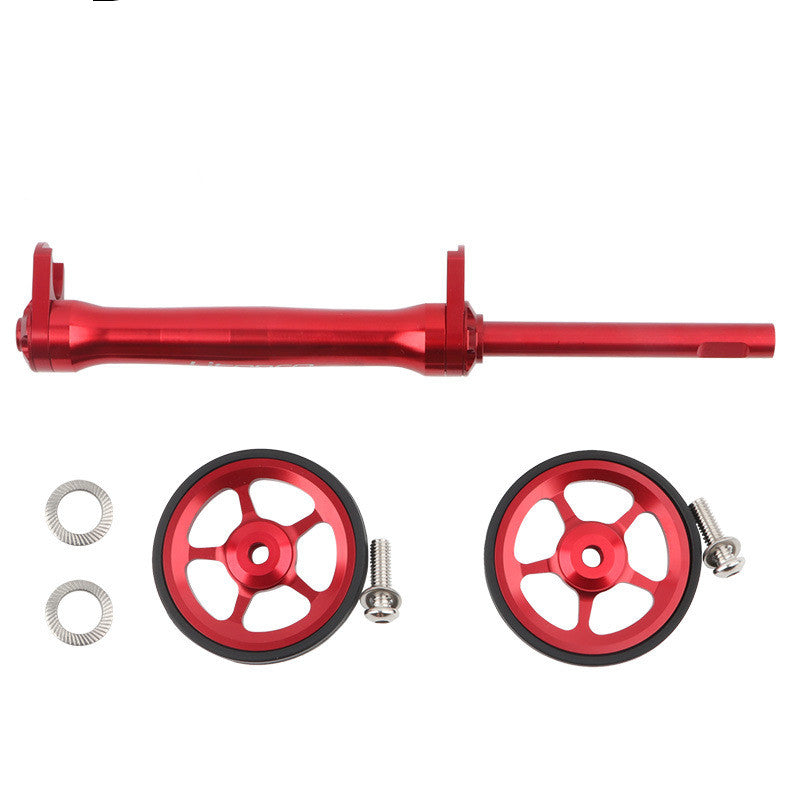 Small Cloth Folding Bike Modified Aluminum Alloy Easy Wheel Extension Rod Litepro Telescopic Rod Easy Wheel