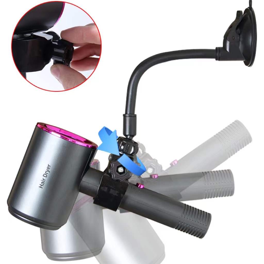 Punch-free Bathroom Hair Dryer Bracket Suction Cup