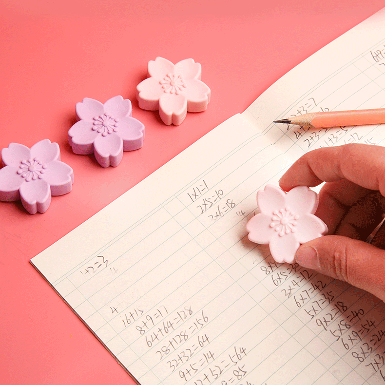 Student Cherry Blossom Eraser Leaves No Marks And No Debris