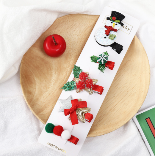 Children's Hair Accessories Christmas Clip Cute Bb Does Not Hurt