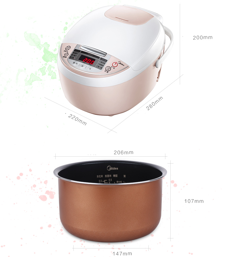 Midea MB-WFS3018Q Smart Mini Rice Cooker 3L Mini Rice Cooker Special Price