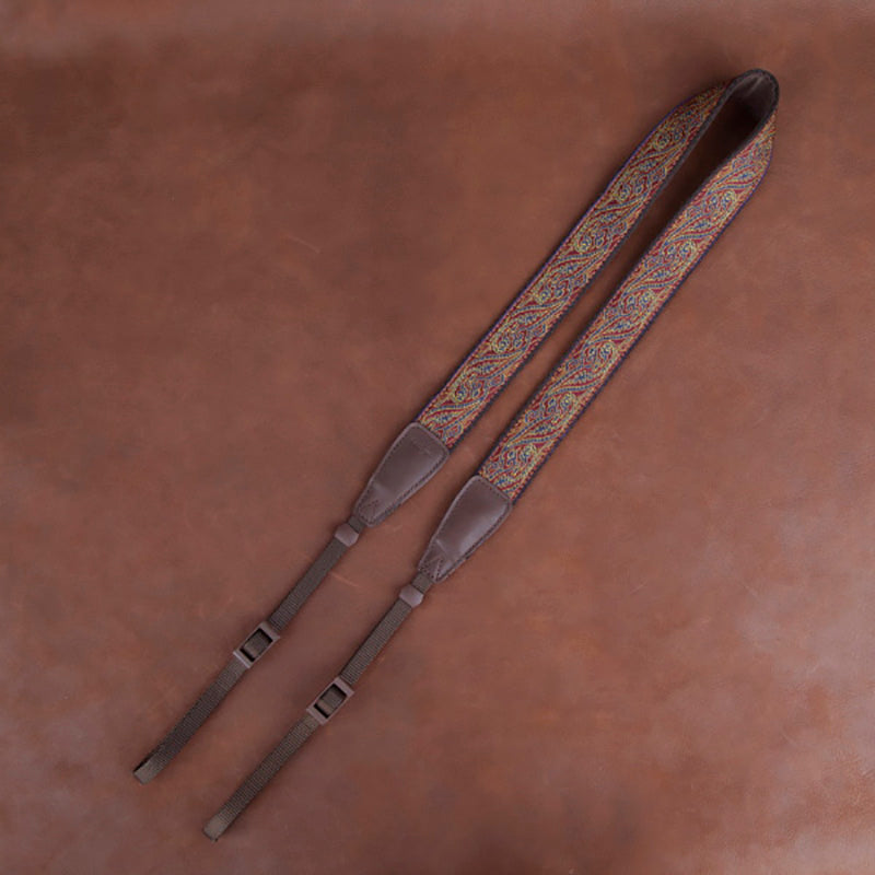 Embroidered camera strap