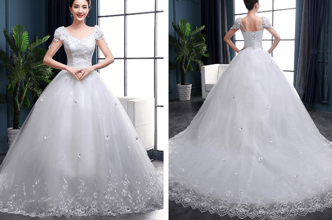 2021 new wedding dress long tail wedding dress bride dress wedding dress