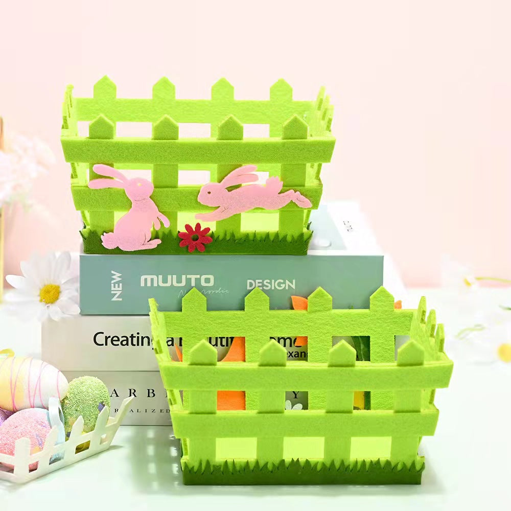 New Easter Decorations Green Basket Decoration Atmosphere Scene Layout Home Garden Storage