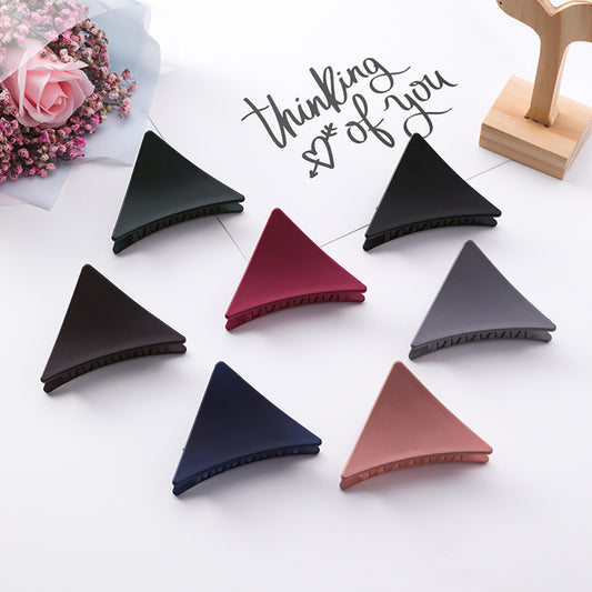 Medium wild color matte triangle hair clip Korean version of