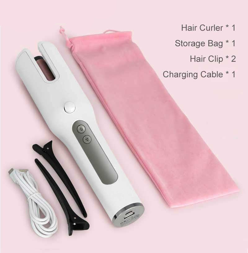 Wireless Automatic Curler USB LCD Screen Ceramic Heating Anti-perm Curler