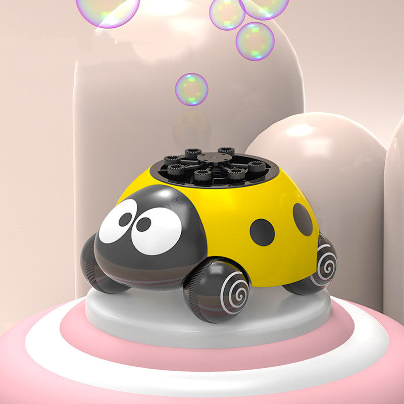 Children's Q Cute Beetle Bubble Machine Electric Light Cable