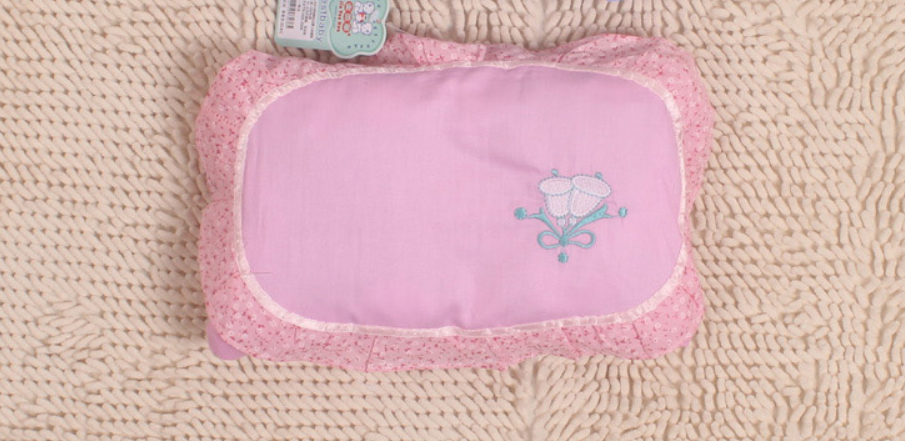 Newborn Pure Cotton Styling Pillow Cassia Baby Lace Health Pillow Anti-Eccentric Head Change Head-Shaped Concave Pillow