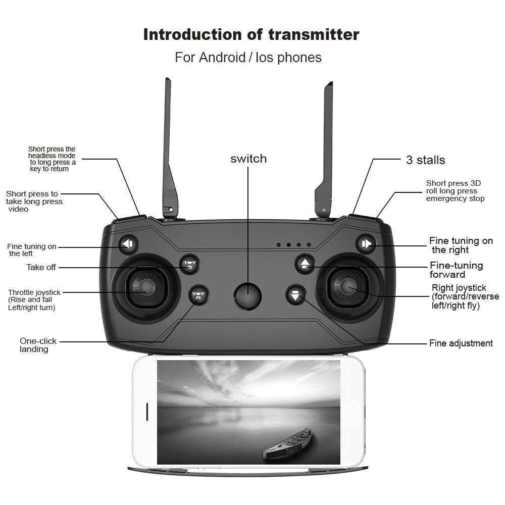 S163 Dual Camera Aerial Remote Control Four Axis Folding UAV