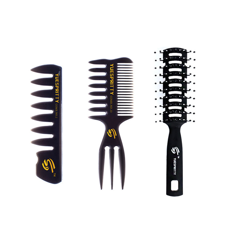 Men's Special Retro Back Head Texture Styling Oil Comb