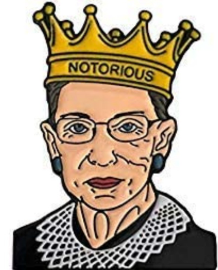 Ruth Bader Ginsburg Head Brooch