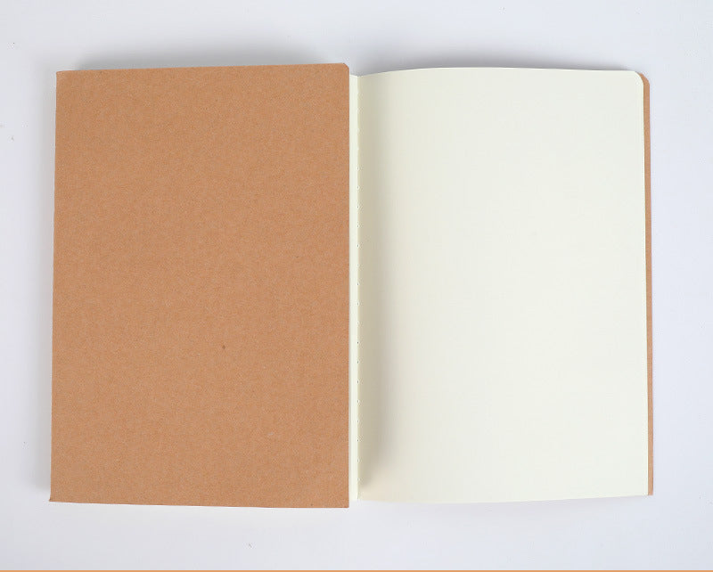 Leather Cover Thread Beige Eye Paper Soft Copy Notebook