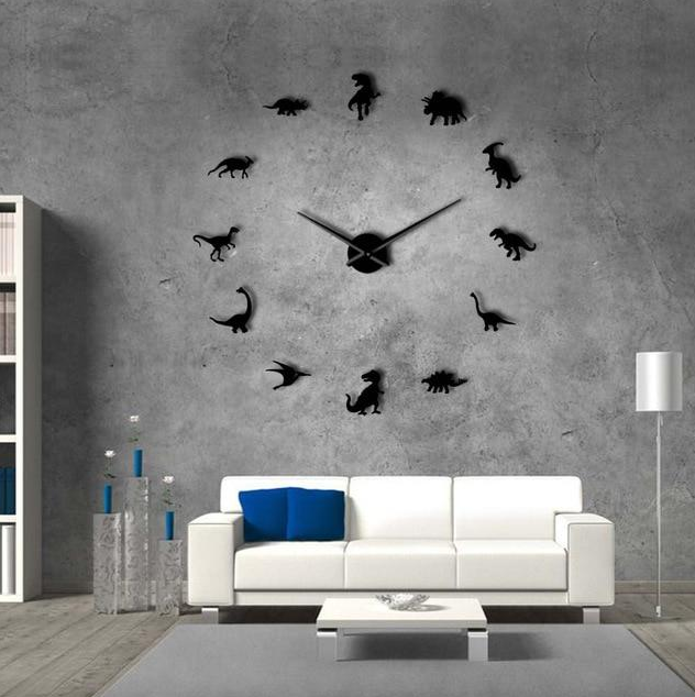 DIY wall clock living room bedroom creative 3D stereo mute home decoration wall clock