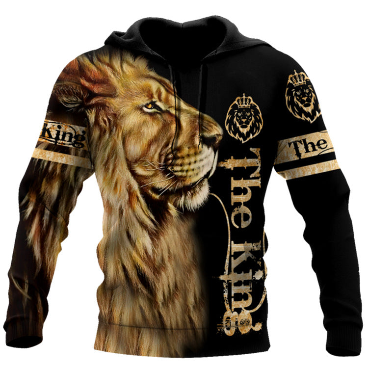 Hoodies For Men Cool Animal Print Street Trend