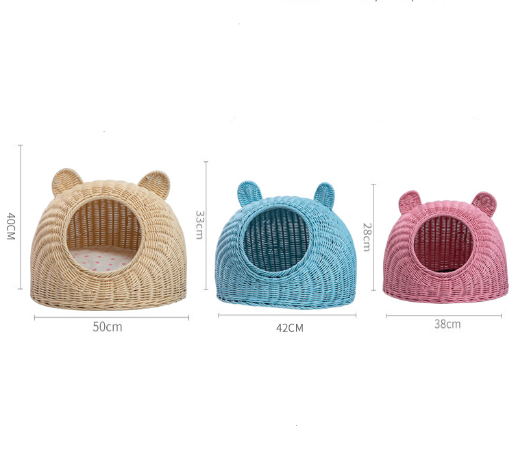 Semi-enclosed Pet Shelter Hand-knitted Cat House