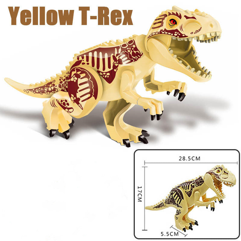 Jurassic Colorful Dinosaur Building Blocks Children's Puzzle Assembling And Inserting Boy Toys