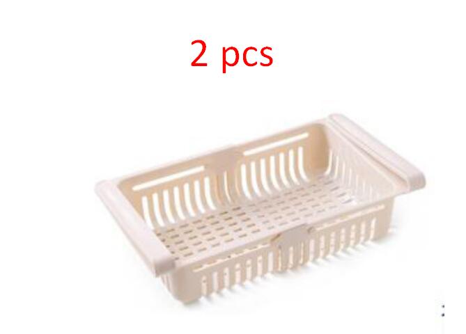 Refrigerator Storage Basket Stretchable Multifunction Kitchen Refrigerator Storage Box