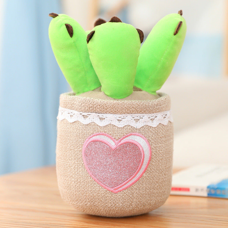 New Cute Potted Plants Mushroom Ornaments Plush