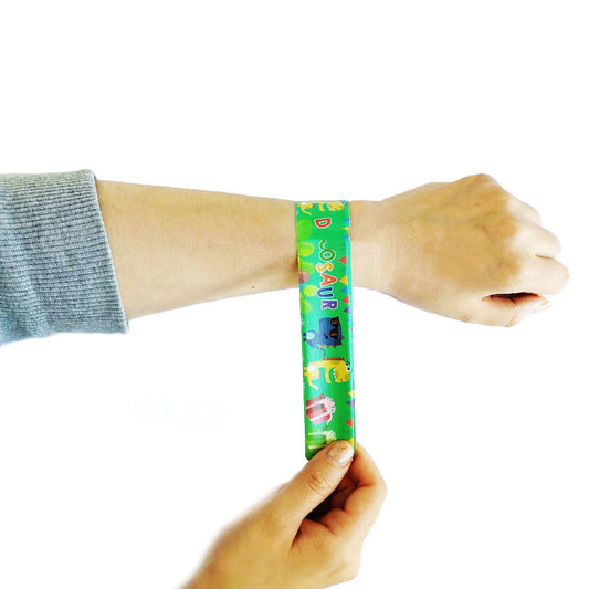 Children's Birthday Cartoon Dinosaur Party Slap Ring Wrist Band