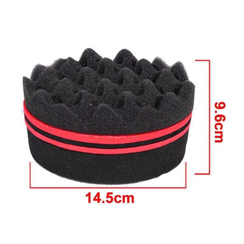 Wave-shaped Sponge Hair Twist Brush Double Sided Multi-holes Side