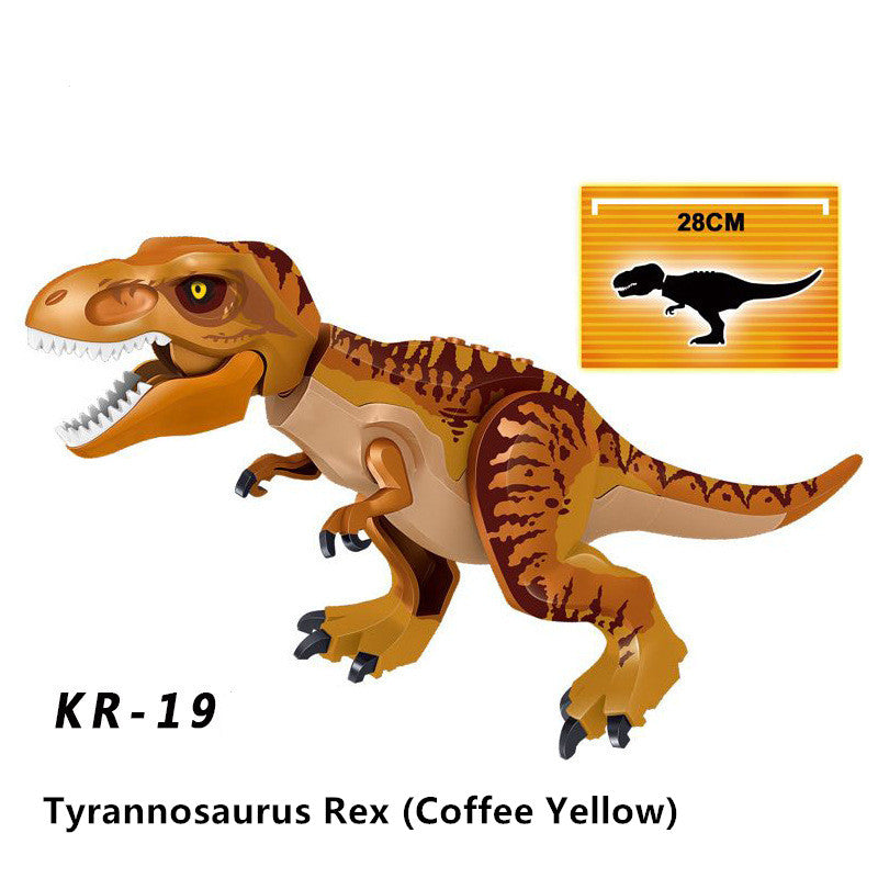 Jurassic Colorful Dinosaur Building Blocks Children's Puzzle Assembling And Inserting Boy Toys