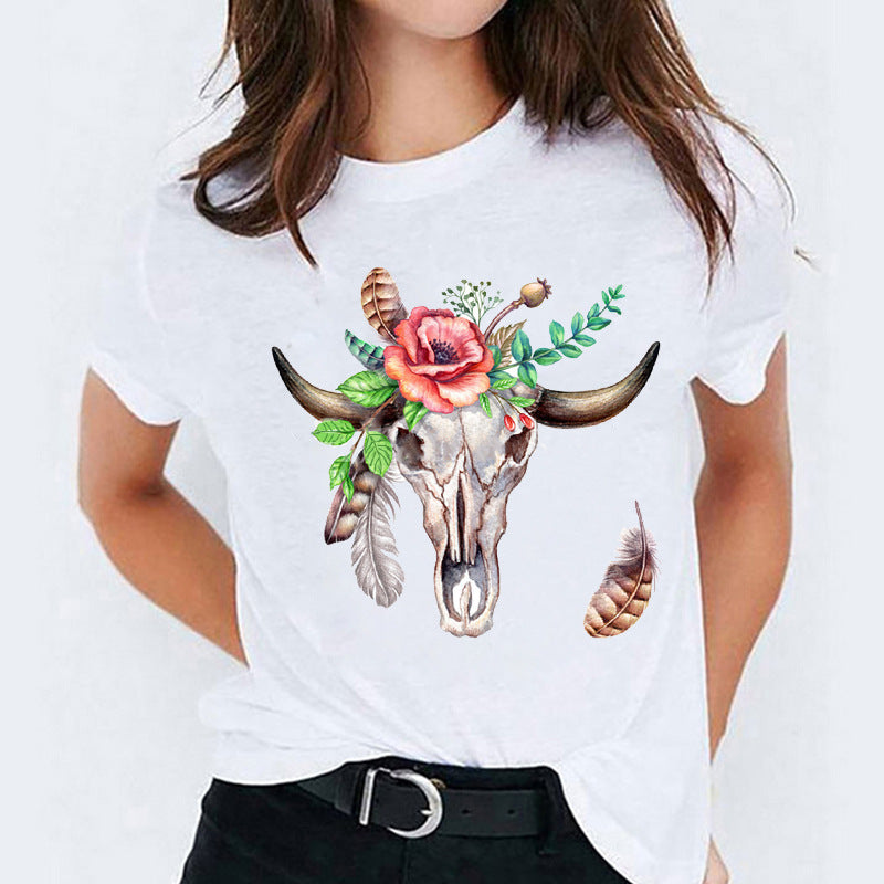 Cartoon Love Sweet Cute Short Sleeve