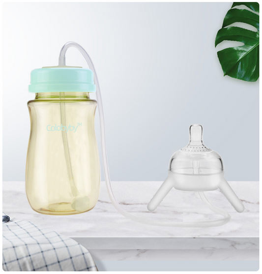 Mother-in-child Milk Bottle Separate Long Straw Weaning Artifact