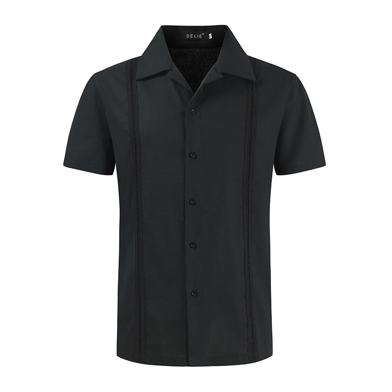 Men's Linen Shirt Casual Short Sleeved