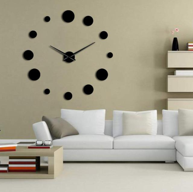 DIY wall clock living room bedroom creative 3D stereo mute home decoration wall clock