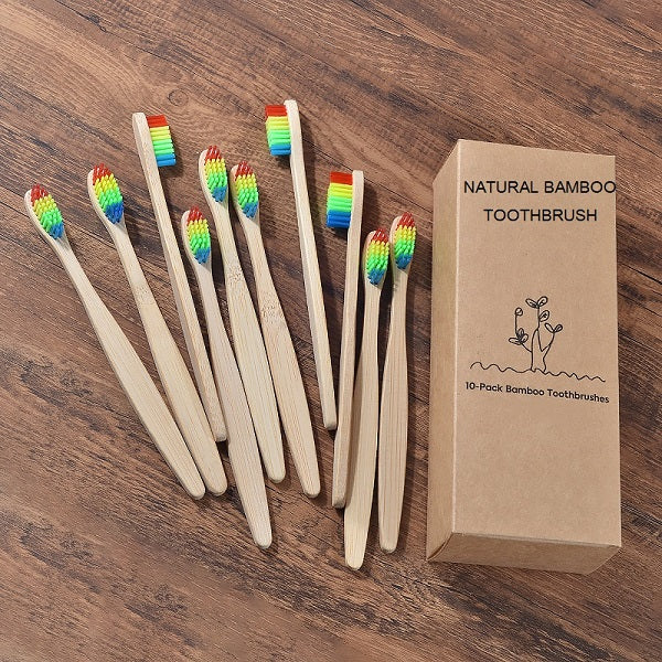 New Design Mixed Color Bamboo Toothbrush Eco Friendly Woode