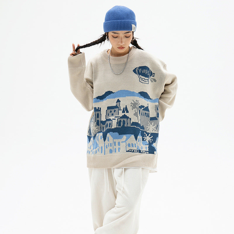 Men's Thick Round Neck Casual Loose Sweater