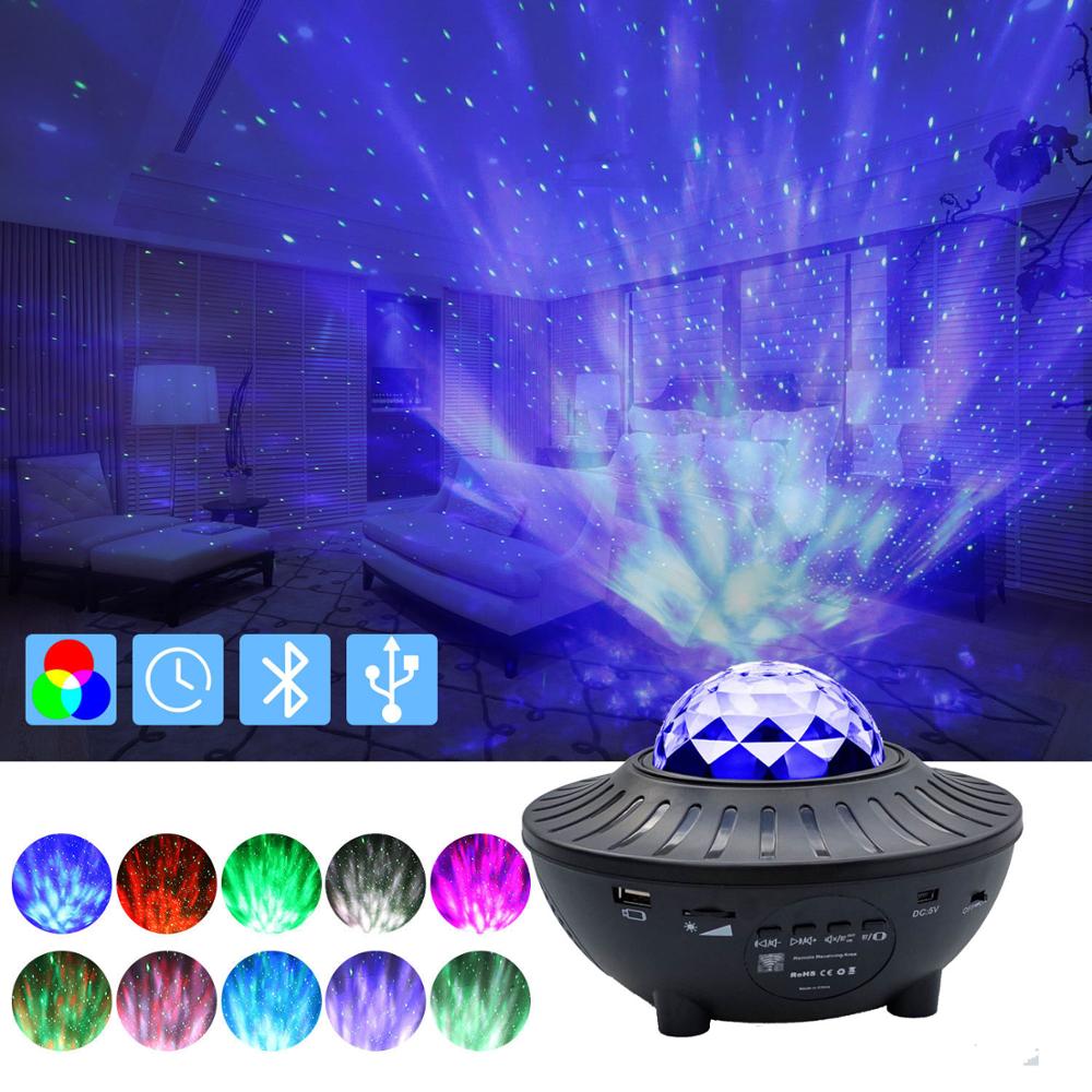 led bluetooth music projector light