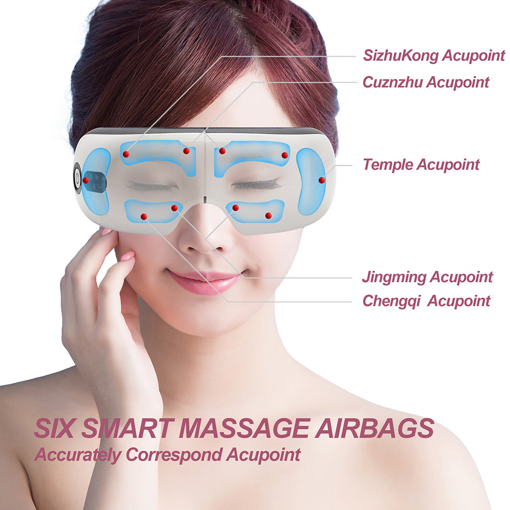 Eye Massager Rechargeable Steam Hot Compress Eye Mask For Travel And Sleeping