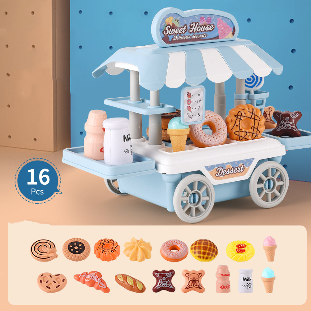 Children's Simulation Kitchen Dessert Burger BBQ Fast Food Truck Food Set