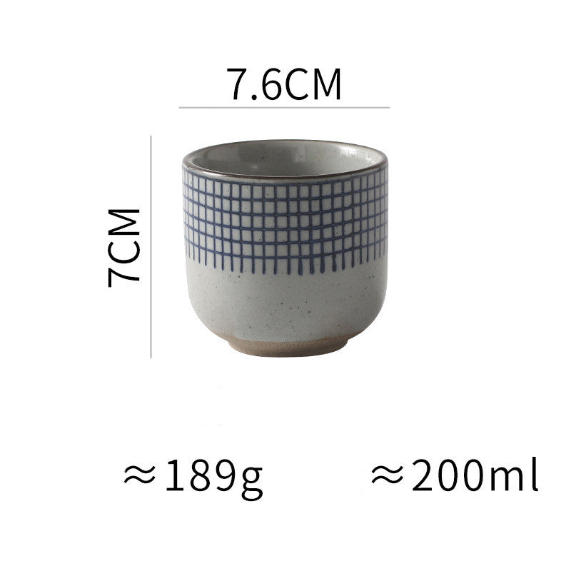 Japanese-style Ceramic Hand-colored Striped Water Cup