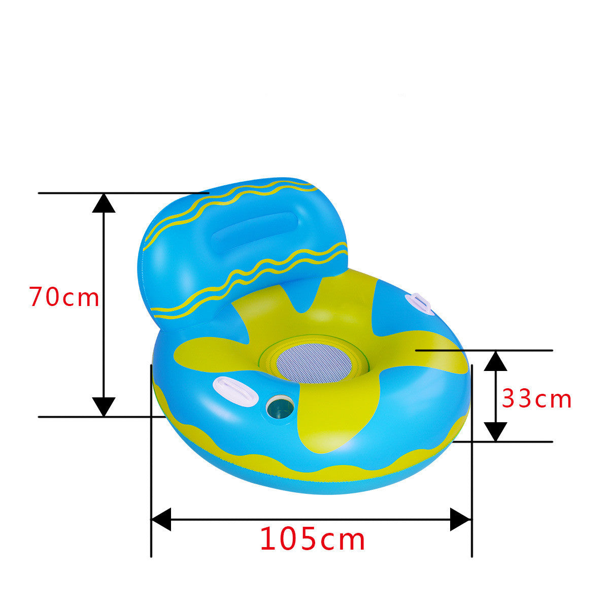 Inflatable Bread Floating Drainage Bubble Swimming Ring