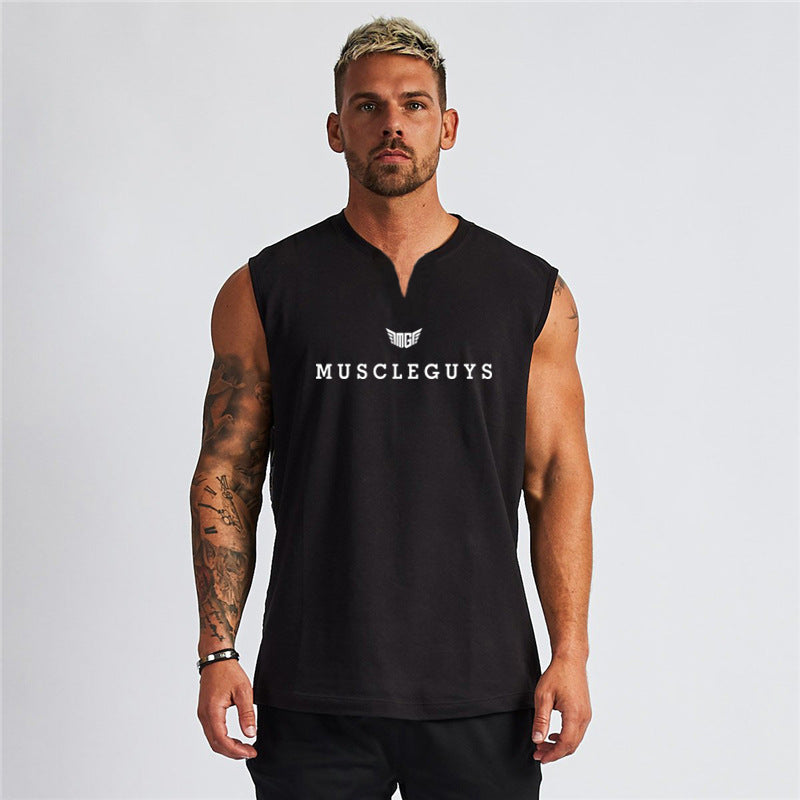 Men's V-Neck Loose Fitness Sports Tank Top