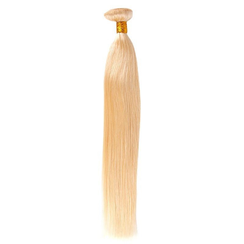 Hair Curtain Bone Straight Fake Gold