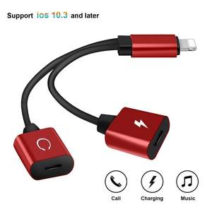 Lightning Wire-controlled Two-in-one Listening Song Charging Adapter Cable