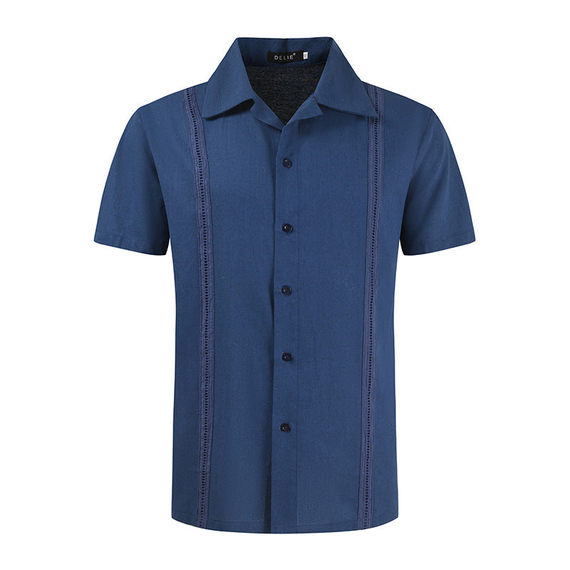 Men's Linen Shirt Casual Short Sleeved