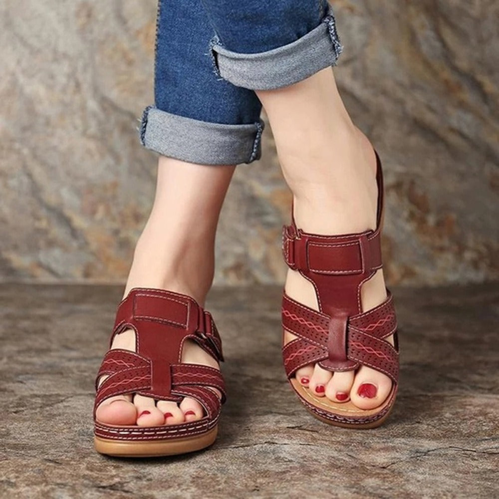 Wedge Sandals Summer Vintage Anti-slip Slippers Retro Slides Shoes