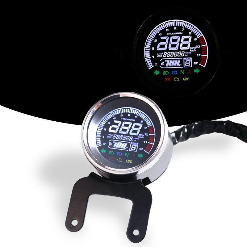 Motorcycle Modified Color Screen LCD Meter Mileage Fuel Quantity ABS Speed