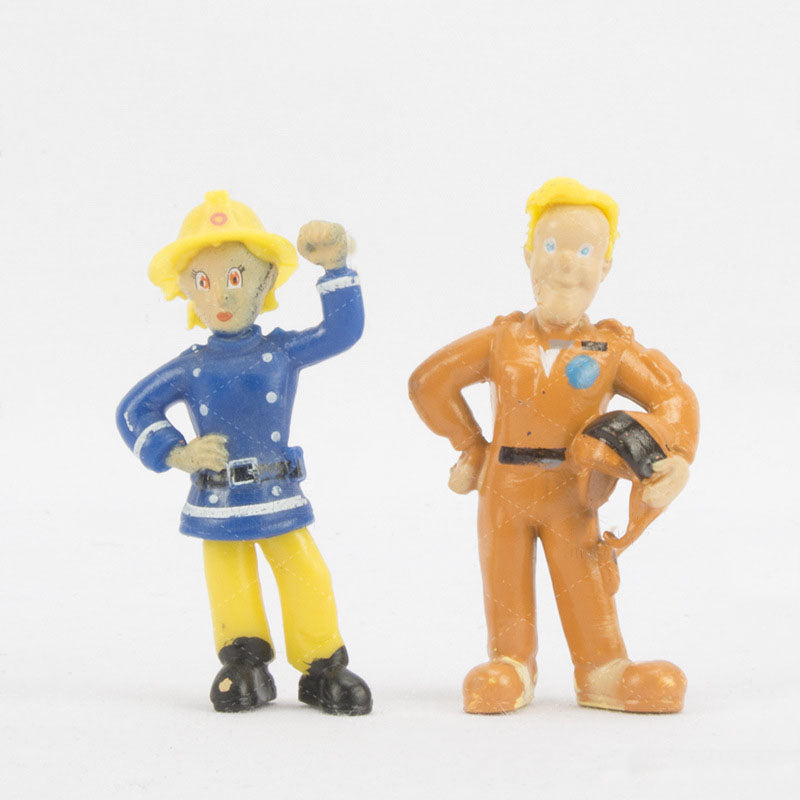 12 Fireman Hand-held Lifesaving Team Fireman Sam Doll Sam Steele Penny Ornament Model