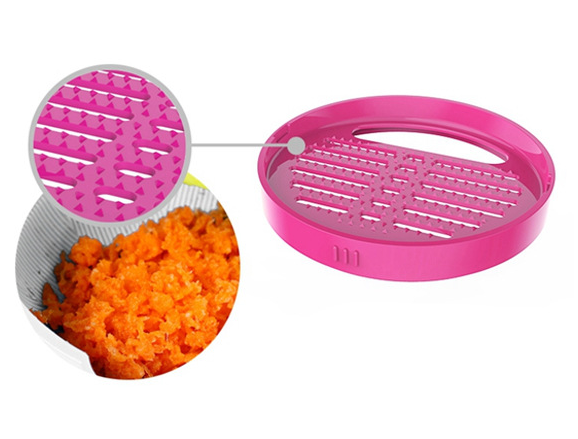 Food Masher Set Portable Mash and Serve Bowl Vegetables Fruit Homemade Baby Food Ricer Juicer Pink