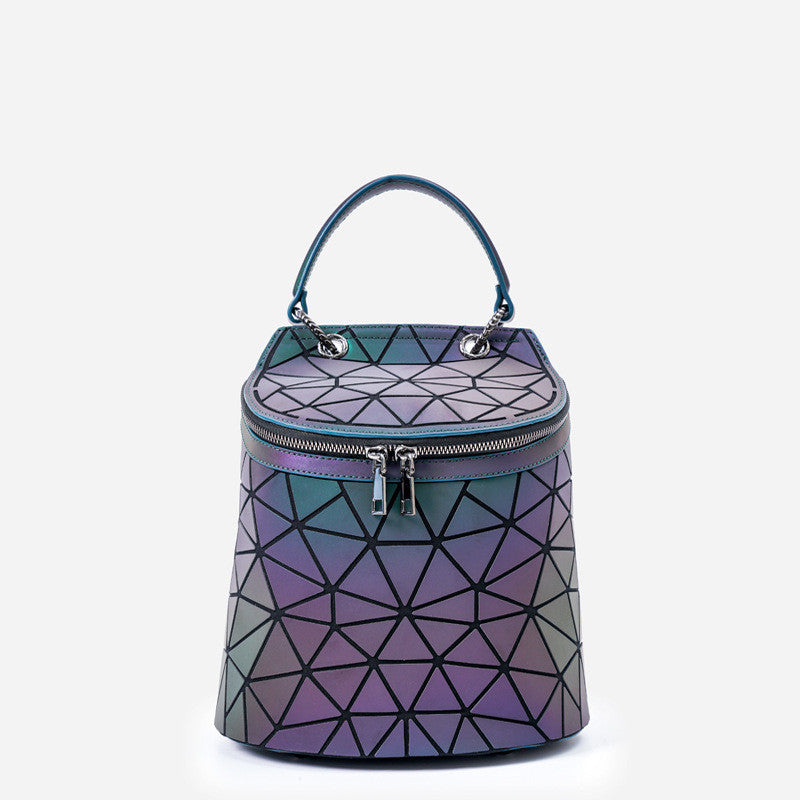 Multifunctional Luminous Geometric Colorful Handbag