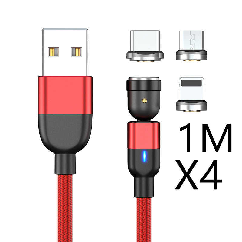 Magnetic Data Cable Threeinone 540-degree Rotation Charging Cable Suitable