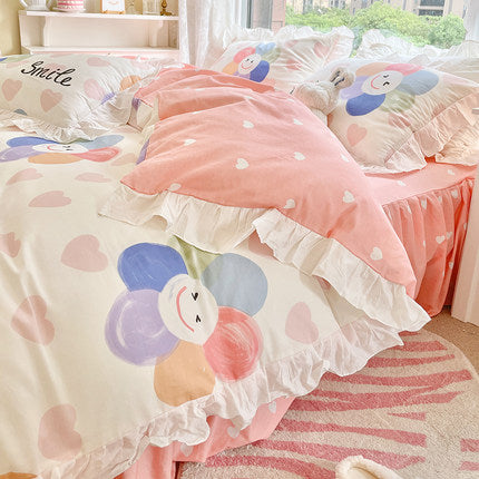 Korean Style Quilt Cover Single Bed